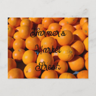 Farmer's Market Fresh Oranges  Postcard