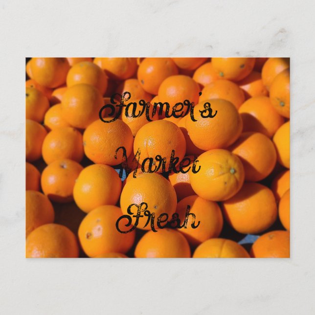 Farmer's Market Fresh Oranges  Postcard (Front)