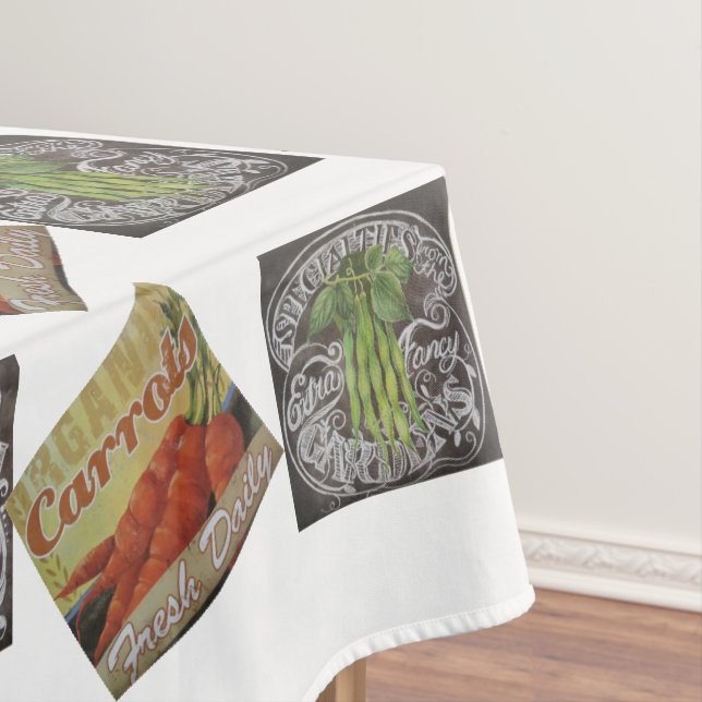 Farmers Market Fruit Vegetables Pattern Tablecloth (In Situ)
