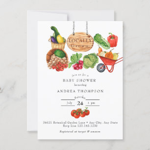 Farmers Market   Garden Baby Shower Invitation
