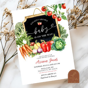 Farmer's Market Gender Neutral Baby Shower Invitation