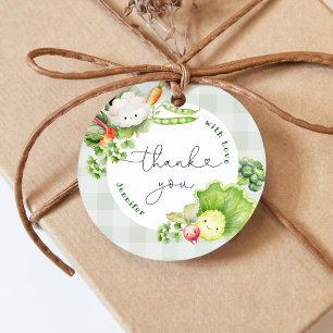 Farmers market gender neutral birthday thank you Favour Tags