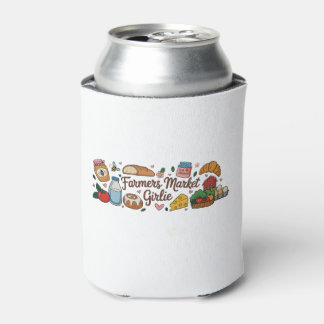 Farmers Market Girlie Girly Trendy Aesthetic Local Can Cooler