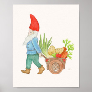Farmers Market Gnome art print