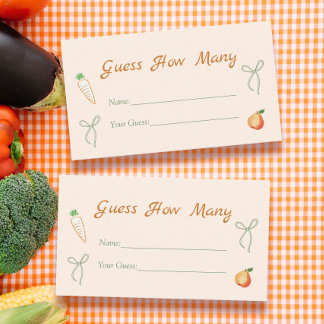Farmers Market Guess How Many Enclosure Card