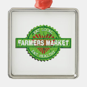 Farmers Market Heart Metal Tree Decoration