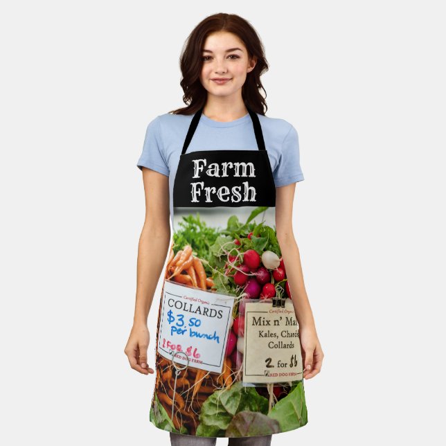 Farmer's Market Helper Farm Fresh Art Apron (Worn)