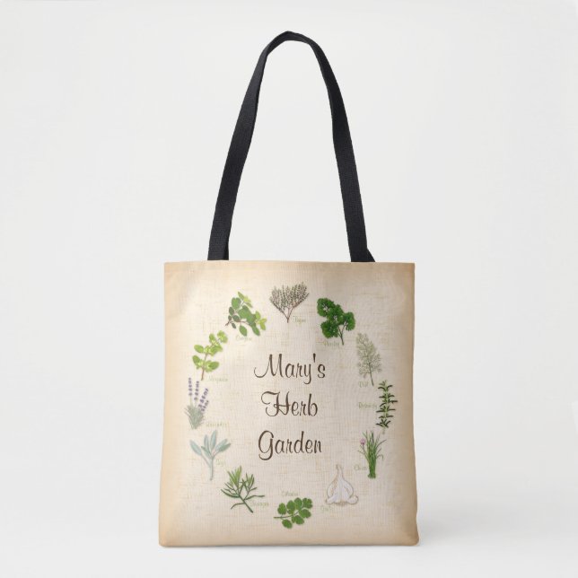 Farmers Market Herb Garden Tote Bag (Front)