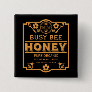 Farmers Market Honey Jar 15 Cm Square Badge