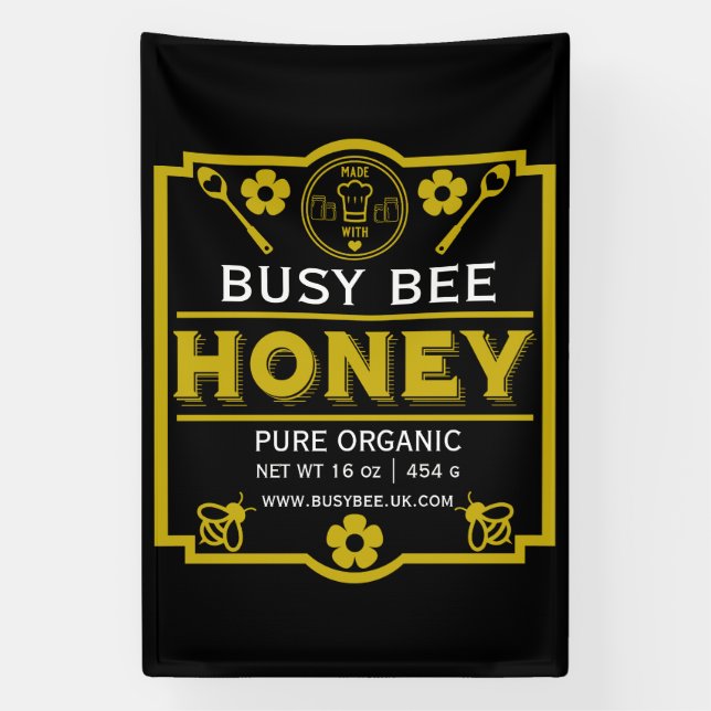 Farmers Market Honey Jar Banner (Vertical)