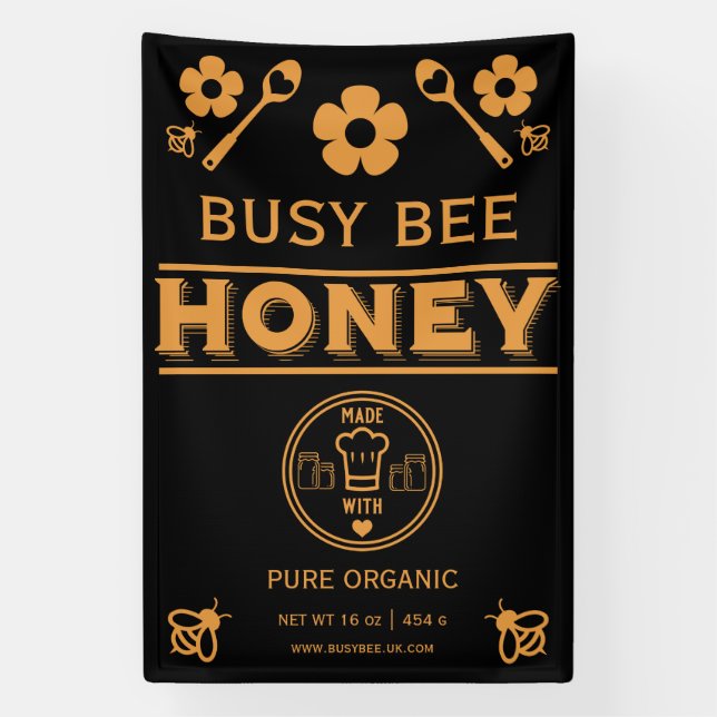 Farmers Market Honey Jar Banner (Vertical)