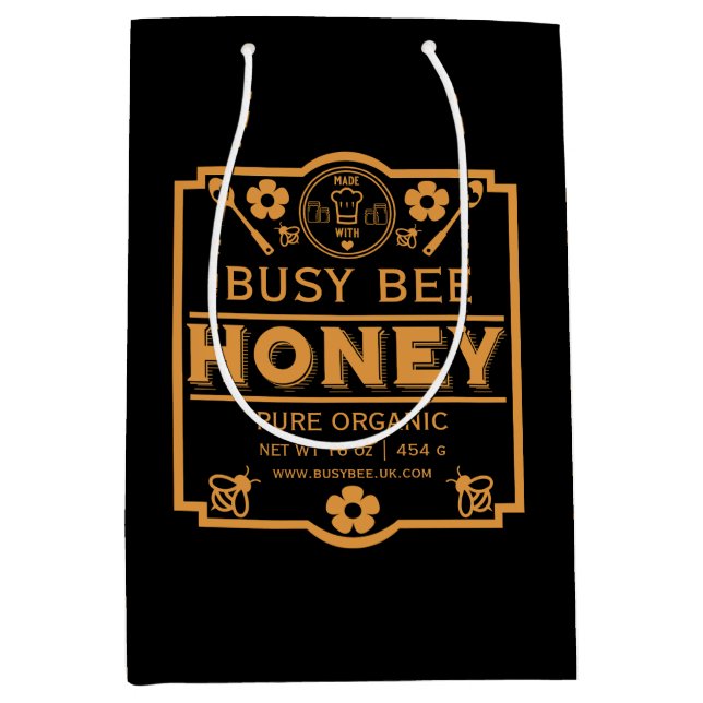Farmers Market Honey Jar Medium Gift Bag (Front)