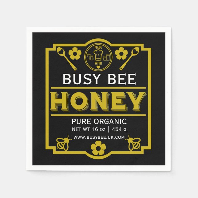 Farmers Market Honey Jar Napkin (Front)