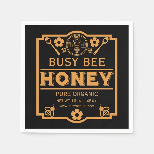 Farmers Market Honey Jar Napkin (Front)