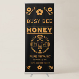 Farmers Market Honey Jar Retractable Banner