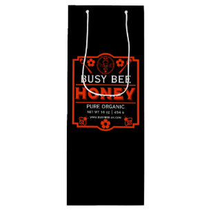 Farmers Market Honey Jar Wine Gift Bag