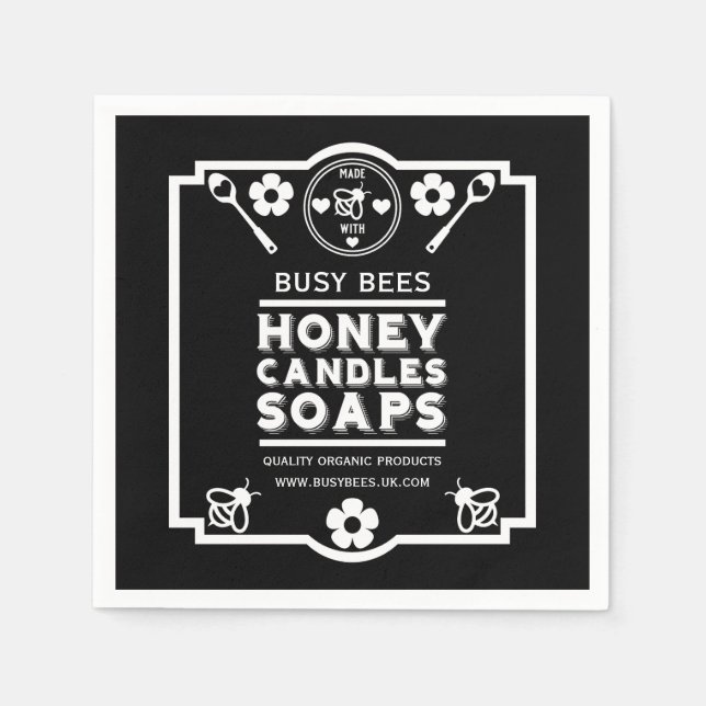 Farmers Market Honey Product Napkin (Front)