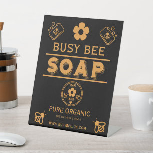 Farmers Market Honey Soap Pedestal Sign