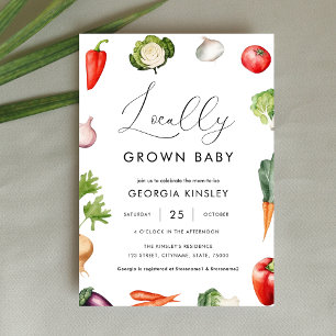 Farmer's Market Locally Grown Baby Baby Shower Invitation