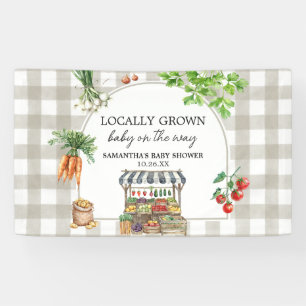 Farmers Market Locally Grown Baby Shower Banner