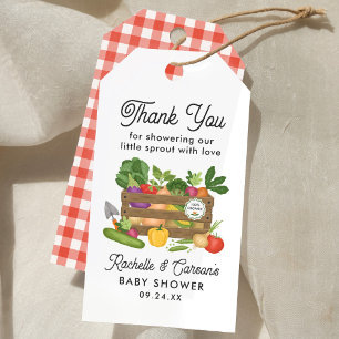 Farmers Market Locally Grown Baby Shower Favour Ta Gift Tags