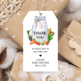 Farmers Market Locally Grown Baby Shower Favour Ta Gift Tags