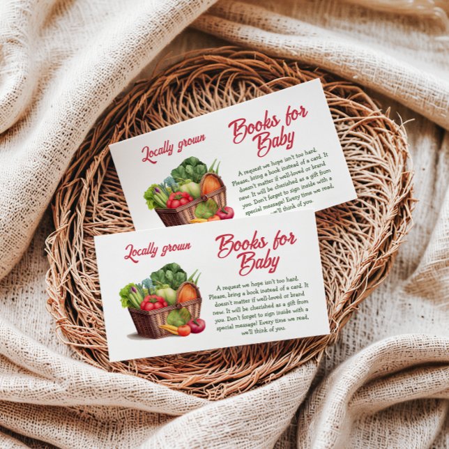 Farmer's Market Locally Grown Baby Shower Game Enclosure Card (Creator Uploaded)