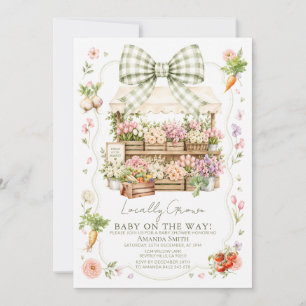 Farmers Market Locally Grown Baby Shower Garden  Invitation