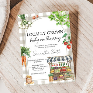Farmers Market Locally Grown Baby Shower Invitation