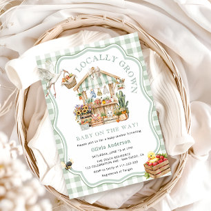 Farmers Market Locally Grown Baby Shower Invitation