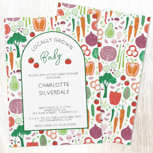 Farmers Market Locally Grown Baby Shower Invitation