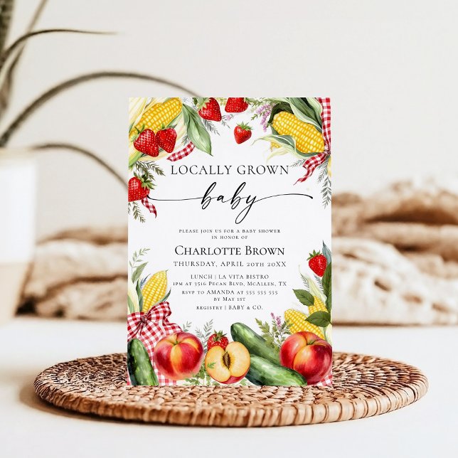 Farmer's Market Locally Grown Baby Shower Invitation (Creator Uploaded)