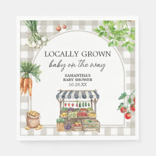 Farmers Market Locally Grown Baby Shower Napkin