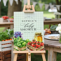 Farmers Market Locally Grown Baby Shower Sign