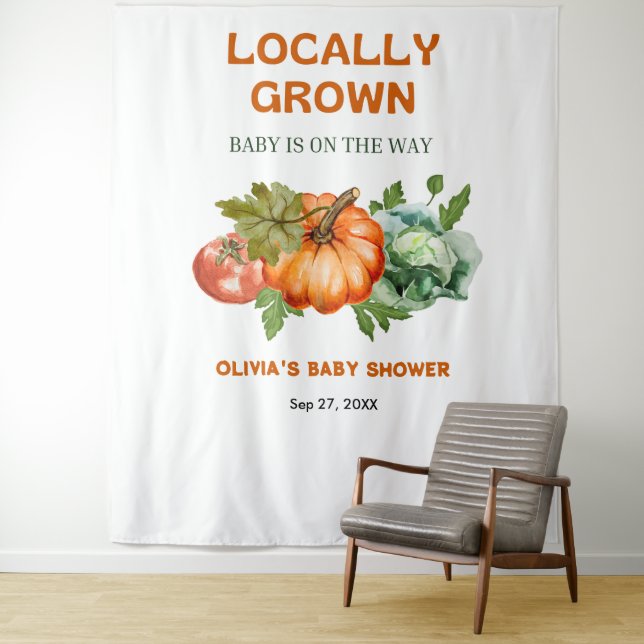 Farmers Market Locally Grown Baby Shower  Tapestry (In Situ)
