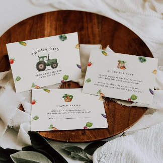 Farmers Market Locally Grown Baby Shower Thank You Card