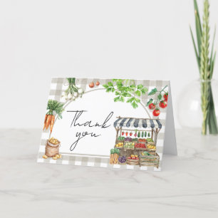 Farmers Market Locally Grown Baby Shower Thank You Card