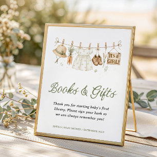 Farmers Market Locally Grown Book gift baby shower Poster