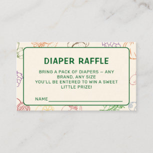 Farmers Market Locally Grown Diaper Raffle Enclosure Card