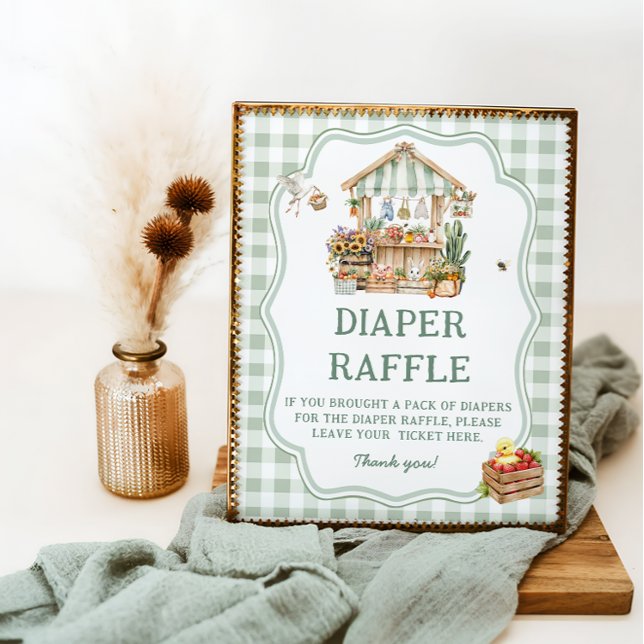 Farmers Market Locally Grown Diaper Raffle Poster (Creator Uploaded)