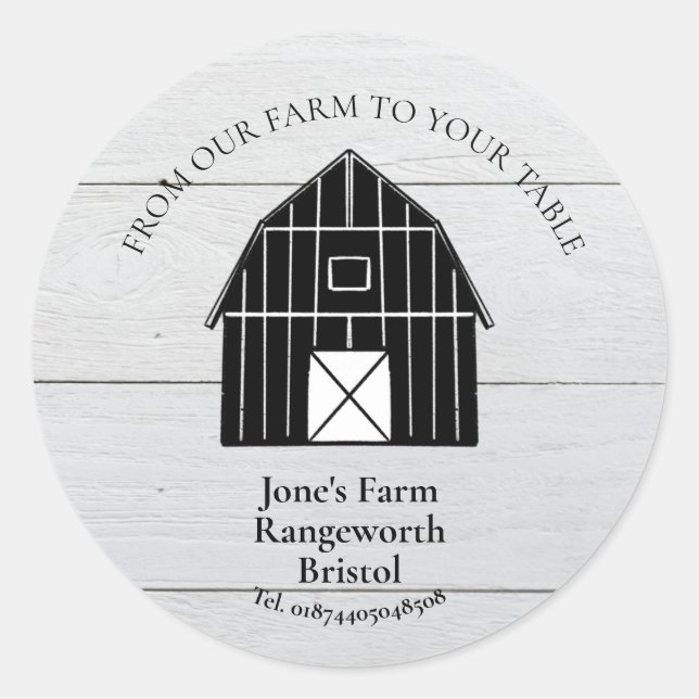 Farmers market  marketing produce Grain Classic Round Sticker (Front)