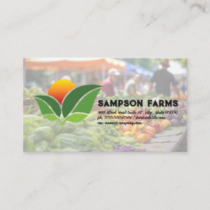 Farmers Market   Nature Logo Business Card