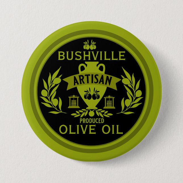 Farmers Market Olive Oil 7.5 Cm Round Badge (Front)