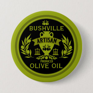 Farmers Market Olive Oil 7.5 Cm Round Badge