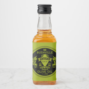 Farmers Market Olive Oil Liquor Bottle Label