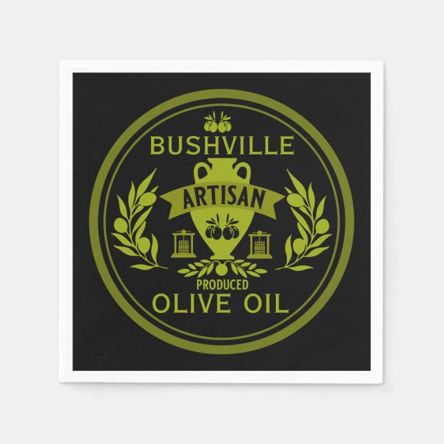 Farmers Market Olive Oil Napkin (Front)