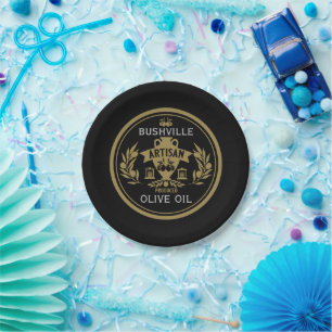 Farmers Market Olive Oil Paper Plate