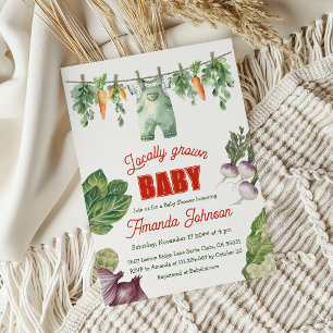 Farmers Market Organic Locally Grown Baby Shower Invitation