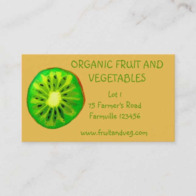 Farmer's Market organic vegetables agriculture Business Card (Front)