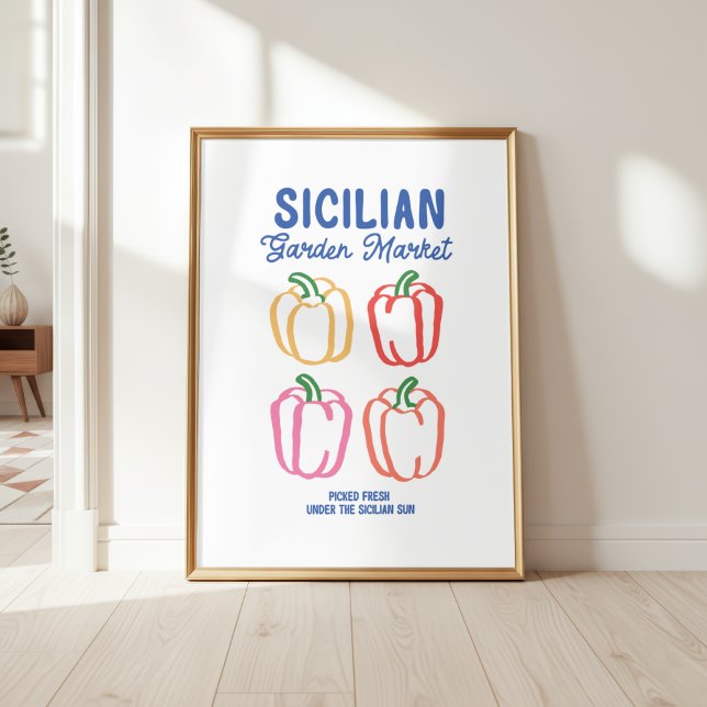 Farmer's Market Peppers Kitchen Wall Art (Creator Uploaded)